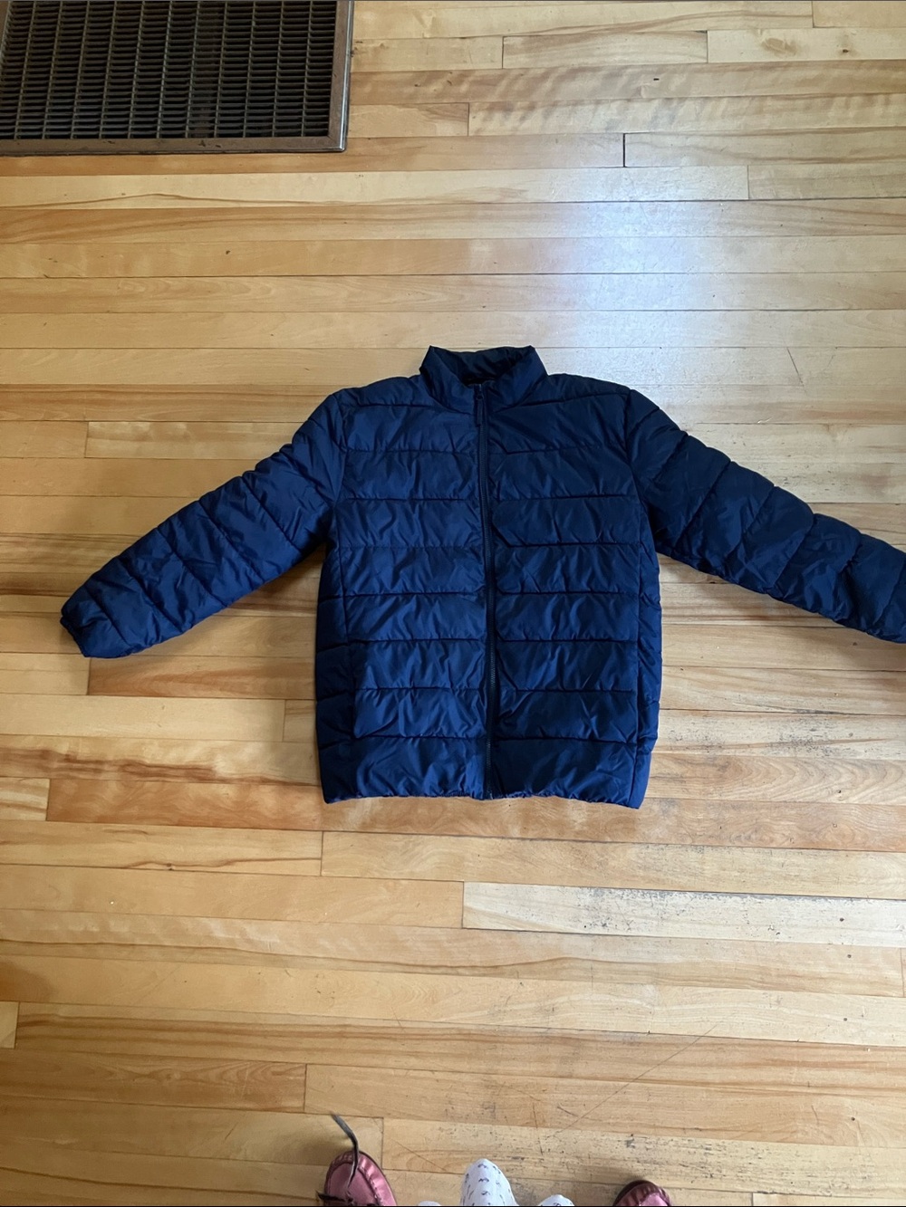 Place Men's Navy Quilted Puffer Jacket